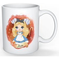 Märchenhafte Alice Sternzeichen Tasse Widder von SilmerisCo