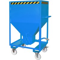 Bauer® Silobehälter, mit Scherenverschluss, Gabeltaschen + Rollen, lackiert, Volumen 0,6 m³, RAL 5012 lichtblau Bauer® Silobehälter, mit Scherenverschluss, Gabeltaschen + Rollen, lackiert, Volumen 0,6 m³, RAL 5012 lichtblau von Bauer®