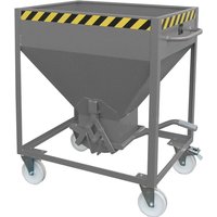 Bauer® Silobehälter, mit Scherenverschluss + Rollen, lackiert, Volumen 0,375 m³, RAL 7005 mausgrau Bauer® Silobehälter, mit Scherenverschluss + Rollen, lackiert, Volumen 0,375 m³, RAL 7005 mausgrau von Bauer®