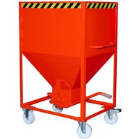Bauer® Silobehälter, mit Scherenverschluss + Rollen, lackiert, Volumen 0,6 m³, RAL 3000 feuerrot Bauer® Silobehälter, mit Scherenverschluss + Rollen, lackiert, Volumen 0,6 m³, RAL 3000 feuerrot von Bauer®