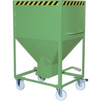Bauer® Silobehälter, mit Scherenverschluss + Rollen, lackiert, Volumen 0,6 m³, RAL 6011 resedagrün Bauer® Silobehälter, mit Scherenverschluss + Rollen, lackiert, Volumen 0,6 m³, RAL 6011 resedagrün von Bauer®