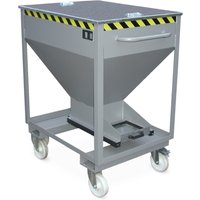 Bauer® Silobehälter, mit Schiebeverschluss, Gabeltaschen + Rollen, Volumen 0,6 m³ Bauer® Silobehälter, mit Schiebeverschluss, Gabeltaschen + Rollen, Volumen 0,6 m³ von Bauer®
