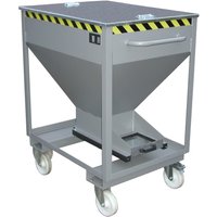 Bauer® Silobehälter, mit Schiebeverschluss, Gabeltaschen + Rollen, lackiert, Volumen 0,375 m³, RAL 7005 mausgrau Bauer® Silobehälter, mit Schiebeverschluss, Gabeltaschen + Rollen, lackiert, Volumen 0,375 m³, RAL 7005 mausgrau von Bauer®