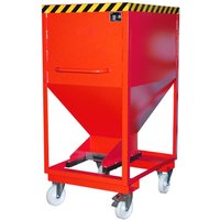 Bauer® Silobehälter, mit Schiebeverschluss, Gabeltaschen + Rollen, lackiert, Volumen 0,6 m³, RAL 3000 feuerrot Bauer® Silobehälter, mit Schiebeverschluss, Gabeltaschen + Rollen, lackiert, Volumen 0,6 m³, RAL 3000 feuerrot von Bauer®