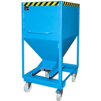 Bauer® Silobehälter, mit Schiebeverschluss, Gabeltaschen + Rollen, lackiert, Volumen 0,6 m³, RAL 5012 lichtblau Bauer® Silobehälter, mit Schiebeverschluss, Gabeltaschen + Rollen, lackiert, Volumen 0,6 m³, RAL 5012 lichtblau von Bauer®