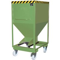Bauer® Silobehälter, mit Schiebeverschluss, Gabeltaschen + Rollen, lackiert, Volumen 0,6 m³, RAL 6011 resedagrün Bauer® Silobehälter, mit Schiebeverschluss, Gabeltaschen + Rollen, lackiert, Volumen 0,6 m³, RAL 6011 resedagrün von Bauer®