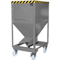 Bauer® Silobehälter, mit Schiebeverschluss, Gabeltaschen + Rollen, lackiert, Volumen 0,6 m³, RAL 7005 mausgrau Bauer® Silobehälter, mit Schiebeverschluss, Gabeltaschen + Rollen, lackiert, Volumen 0,6 m³, RAL 7005 mausgrau von Bauer®