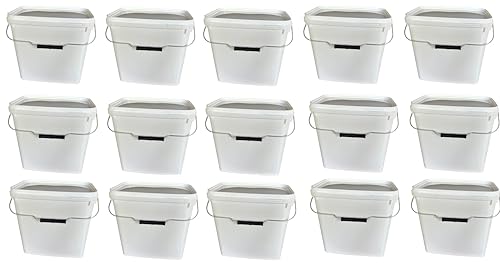 Silplast 15x 10 Liter Eimer rechteckig mit Deckel weiß 15 Stück stapelbarer Milch-/Vorratseimer mit Metallgriff Honigeimer Kunststoffeimer Lebensmittelfreigabe Behälter Leereimer Wassereimer Silplast 15x 10 Liter Eimer rechteckig mit Deckel weiß 15 Stück stapelbarer Milch-/Vorratseimer mit Metallgriff Honigeimer Kunststoffeimer Lebensmittelfreigabe Behälter Leereimer Wassereimer von Silplast