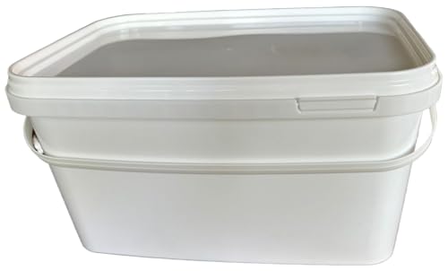 Silplast 1x 5 Liter Eimer rechteckig mit Deckel weiß 1 Stück stapelbarer Milch-/Vorratseimer mit Kunststoffgriff Honigeimer Kunststoffeimer Lebensmittelfreigabe Behälter Leereimer Wassereimer Silplast 1x 5 Liter Eimer rechteckig mit Deckel weiß 1 Stück stapelbarer Milch-/Vorratseimer mit Kunststoffgriff Honigeimer Kunststoffeimer Lebensmittelfreigabe Behälter Leereimer Wassereimer von Silplast