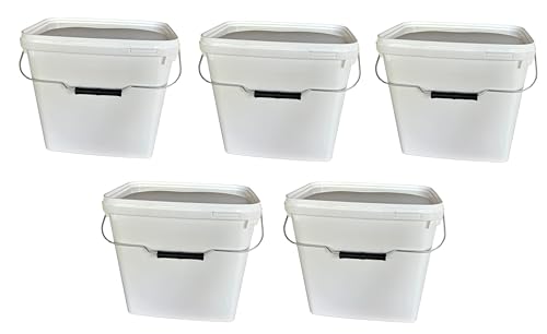 Silplast 5X 10 Liter Eimer rechteckig mit Deckel weiß 5 Stück stapelbarer Milch-/Vorratseimer mit Metallgriff Honigeimer Kunststoffeimer Lebensmittelfreigabe Behälter Leereimer Wassereimer Silplast 5X 10 Liter Eimer rechteckig mit Deckel weiß 5 Stück stapelbarer Milch-/Vorratseimer mit Metallgriff Honigeimer Kunststoffeimer Lebensmittelfreigabe Behälter Leereimer Wassereimer von Silplast