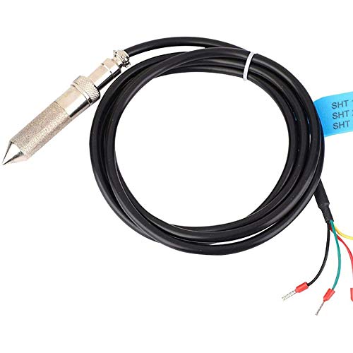 Silriku Boden Feuchte Sensor, Feuchtigkeit Temperatur Sensor Digitales Boden Feuchte Sensor MessgeräT, für Blumen GäRtnerei (FS200-SHT30) von Silriku
