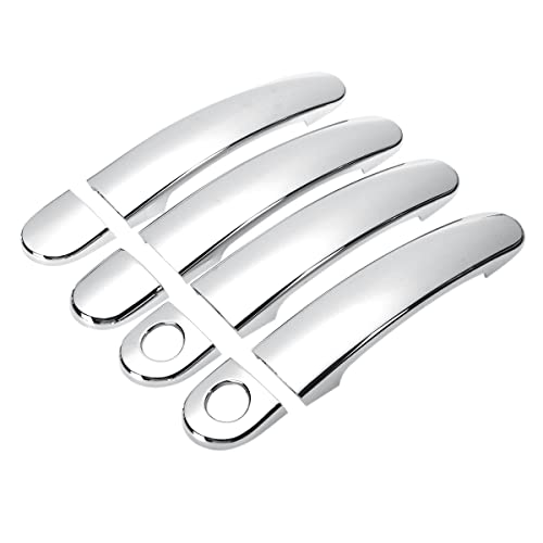 Silriku Türgriff-Abdeckung für Golf 4 MK4/Rabbit A4 1J 1997–2006, Chrom, 2 Löcher, 8 Stück von Silriku