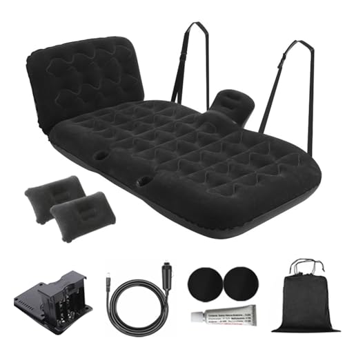 Automatratze SilteD Eingebaute Pumpe für Opel Astra hjg Insignia Astra Corsa dc Zafira ba Vectra cb Corsa Mokka Antara Meriva Aufblasbares Bett auf Rücksitz (Farbe: Schwarz) von SilteD