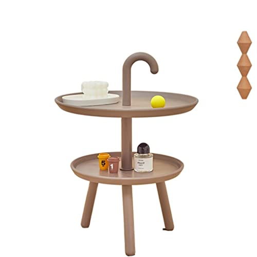 SilteD Nordischer kleiner Couchtisch, abnehmbares Handsofa, Ecknachttisch, kleiner Tisch, Schlafzimmer, Balkon, Beistelltisch (Farbe: 3er-Pack, Größe: Hellgrau) von SilteD