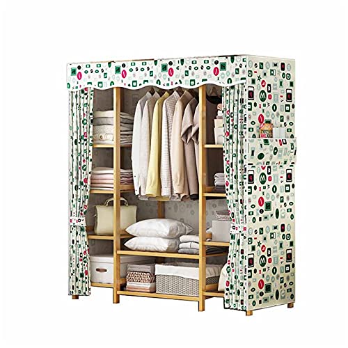 SilteD Schlafzimmer-Kleiderschrank, Kleiderstange für Kleidung, tragbarer Kleiderschrank, Aufbewahrungs-Organizer, Stoff, Kleiderschrank, Aufhängestange (Größe: 165 x 35 x 127 cm) (165 x 35 x 127 cm) von SilteD