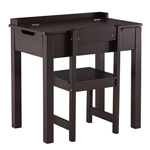 SilteD Studientisch und Stuhl, 59 x 40,5 x 59 cm, 2 Schubladen zum Öffnen, 1 Tisch und 1 Stuhl, Braun von SilteD