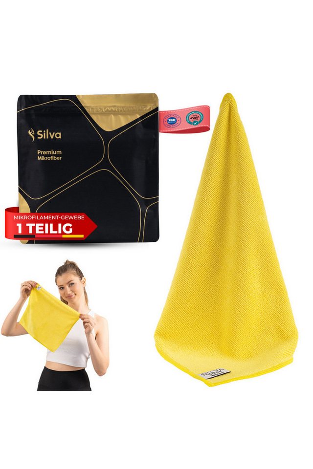 Silva EU Silva CleanMax Gelb Mikrofasertuch (Reinigungsset, 1er-Pack, 2er-Pack, 3er-Pack, Extrem saugfähig (20-fache Aufnahme) von Silva EU