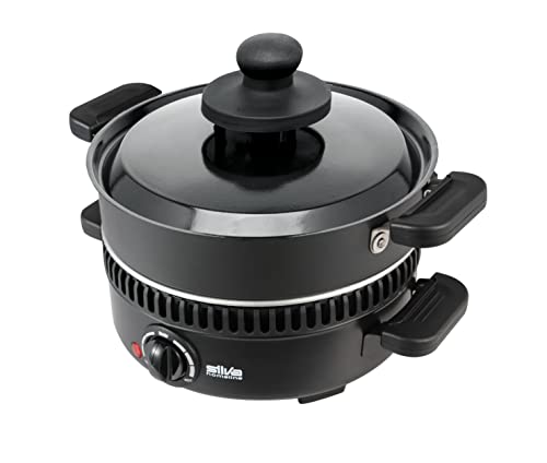 Silva Homeline PK-M 800 Multiröster mit Wendegrillplatte, 600 W, schwarz von Silva-Homeline