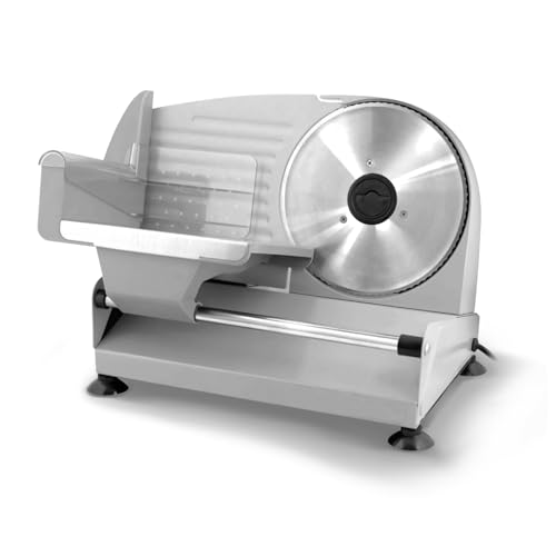 Silva Schneider Allesschneider AS 500 | 150W | Metallgehäuse | 19 cm Edelstahlmesser | Exakte Schnittbreiteneinstellung (0-15 mm) | Zahnradantrieb & rutschfeste Füße von Silva Schneider