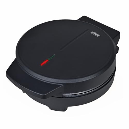 Silva-Schneider Waffelmaker WA 2001, 1000 Watt – Herzwaffeleisen für 5 Waffeln – Antihaftbeschichtung – Cool-Touch-Gehäuse – Thermostatregelung – Platzsparend verstaubar – Schwarz matt von Silva Schneider