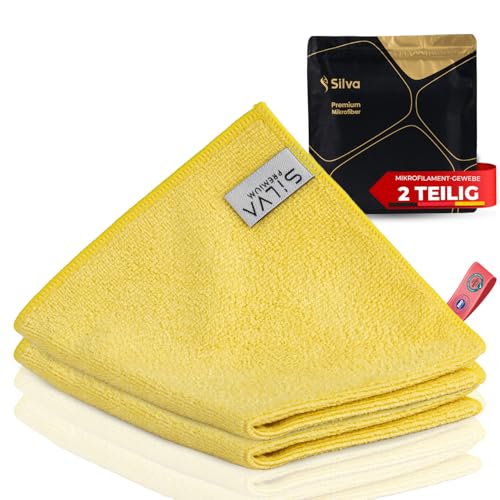 Silva - Premium Mikrofaser-Küchentuch - Allzweck-Reinigungstuch - Langlebige, kratzfreie und umweltfreundliche Reinigung mit hoher Absorption und Mikrofasertechnologie (2 Pack) von Silva