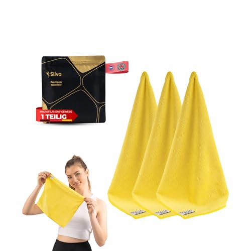 Silva - Premium Mikrofaser-Küchentuch - Allzweck-Reinigungstuch - Langlebige, kratzfreie und umweltfreundliche Reinigung mit hoher Absorption und Mikrofasertechnologie (3 Pack) von Silva