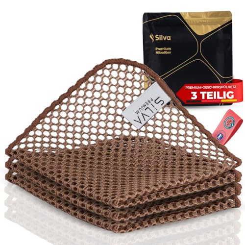 Silva Premium Mikrofasertücher & Draht-Geschirrtücher | Nass & Trocken Verwendbar | Kratzfrei, Hochsaugfähig & Langlebig | Ideal für Küche, Teflonpfannen & Metalloberflächen, Drahtwolle-Pads 3 Stück Silva Premium Mikrofasertücher & Draht-Geschirrtücher | Nass & Trocken Verwendbar | Kratzfrei, Hochsaugfähig & Langlebig | Ideal für Küche, Teflonpfannen & Metalloberflächen, Drahtwolle-Pads 3 Stück von Silva