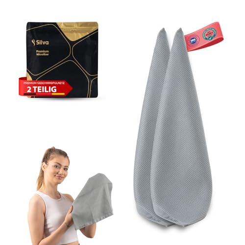 Silva Premium Qualität Mikrofasertücher | Streifenfreie Badeputztücher | Reinigungstücher für Bäder, Waschbecken, Badewanne | Verdicktes Magisches Reinigungstuch | (Premium Badetuch) (2 Pack) von Silva
