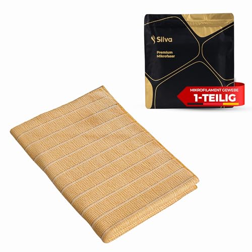 Silva Super Allzweck-Reinigungstuch | Beige, 1 Stück | 20x Saugkraft | Streifenfrei für Haushalt & Oberflächen | 35x35cm von Silva