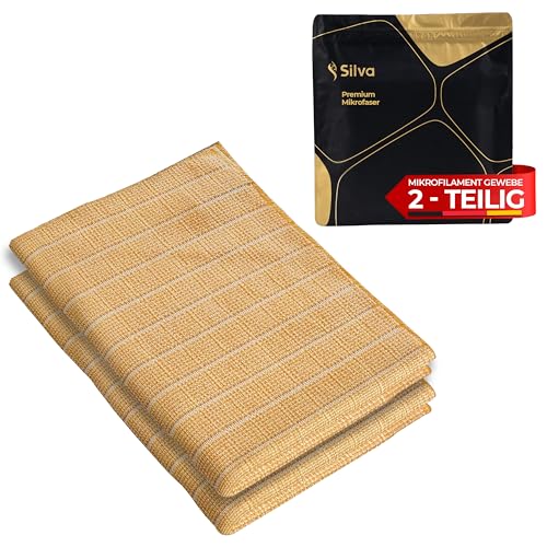 Silva Waffeltücher Mikrofasertücher Beige – 2er Set 35x35 cm – Weiche Reinigungstücher – Mikrofaser Lappen Putztücher – Fusselfrei & Streifenfrei – Geschirrtücher für Küche & Haushalt Silva Waffeltücher Mikrofasertücher Beige – 2er Set 35x35 cm – Weiche Reinigungstücher – Mikrofaser Lappen Putztücher – Fusselfrei & Streifenfrei – Geschirrtücher für Küche & Haushalt von Silva