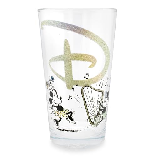 Disney 100 Years of Wonder Glitzer-Pintglas | Bierglas für Likör, Pub-Getränke | Fassungsvermögen: 473 ml von Silver Buffalo