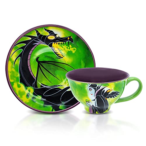 Disney Villains Maleficent Keramik-Teetasse und Untertassen-Set von Silver Buffalo
