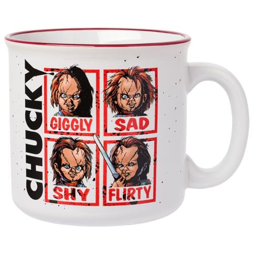 Silver Buffalo Chucky Moods Horror Keramiktasse Camper, 590 ml Silver Buffalo Chucky Moods Horror Keramiktasse Camper, 590 ml von Silver Buffalo