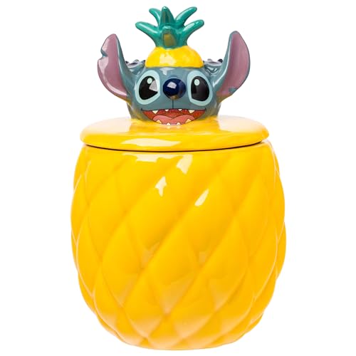Silver Buffalo Disney Lilo and Stitch Ananas Tropische 3D-geformte Keramik-Keks-Snackdose (mittel) von Silver Buffalo