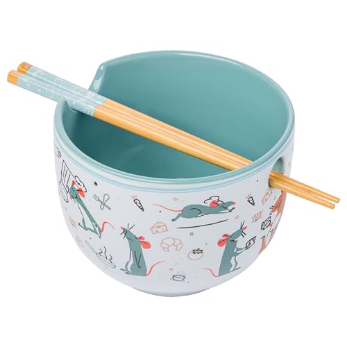 Silver Buffalo Disney Pixar Ratatouille Remy Icons Keramik-Ramen-Nudel-Reisschale mit Essstäbchen, mikrowellengeeignet, 590 ml Silver Buffalo Disney Pixar Ratatouille Remy Icons Keramik-Ramen-Nudel-Reisschale mit Essstäbchen, mikrowellengeeignet, 590 ml von Silver Buffalo