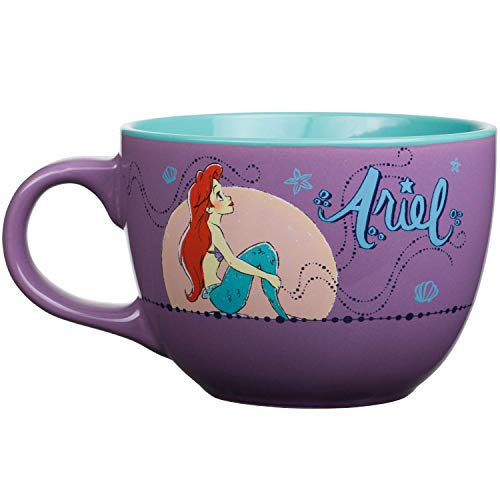 Silver Buffalo Disney Princess Little Mermaid Ariel Moonlight Keramik-Suppentasse, 680 ml von Silver Buffalo