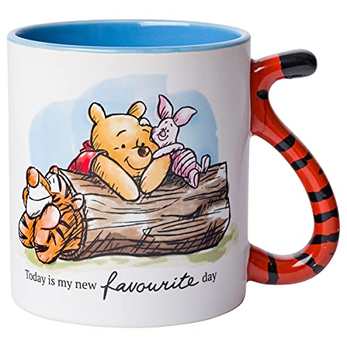 Silver Buffalo Disney Winnie the Pooh Today Is My New Favorite Day Tigger's Tail geformter 3D-Griff, Keramikbecher, 590 ml von Silver Buffalo