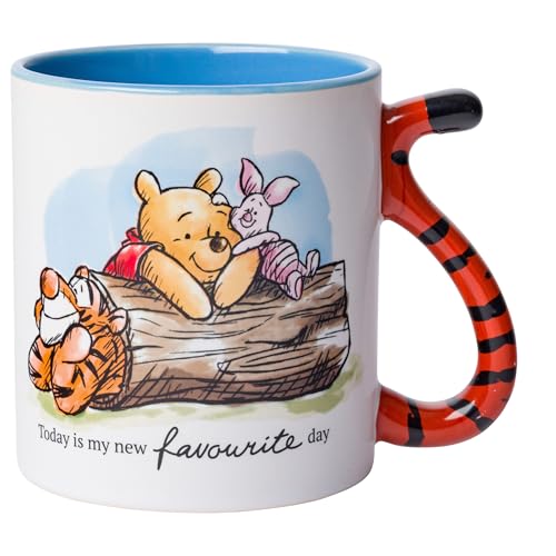 Silver Buffalo Disney Winnie the Pooh Today Is My New Favorite Day Tigger's Tail geformter 3D-Griff, Keramikbecher, 590 ml von Silver Buffalo