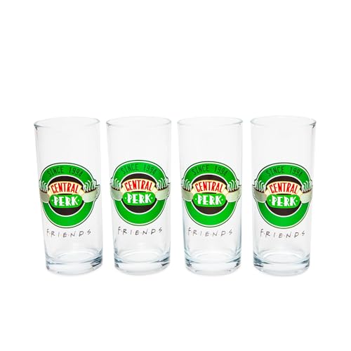 Silver Buffalo Friends Central Perk NYC FRD53161 Trinkglas-Set, 284 ml, mehrfarbig von Silver Buffalo