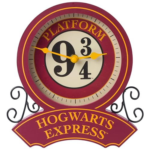 Silver Buffalo Harry Potter Hogwarts Express Platform 9 3/4 Schreibtischuhr von Silver Buffalo