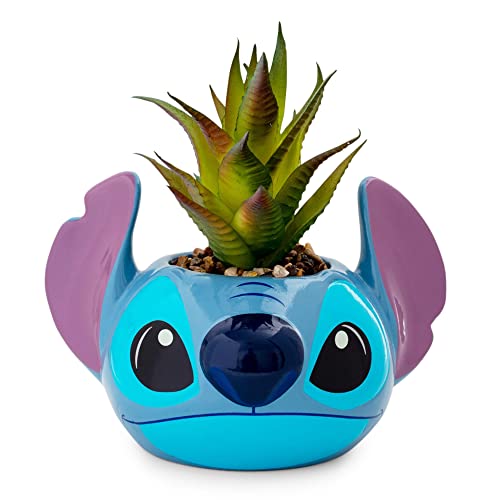 Silver Buffalo Lilo and Stitch Face Dekorative Kunstpflanze aus Keramik von Silver Buffalo