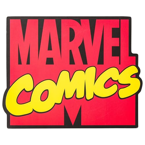 Silver Buffalo Marvel Comics Wandschild mit Marvel-Logo, gestanzt, MDF, groß, 20,3 x 3 x 16,3 cm von Silver Buffalo