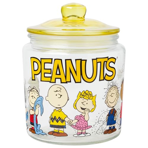 Silver Buffalo Peanuts Glas mit Deckel mit Charlie Brown, Snoopy, Schroeder, Lucy, Linus, Sally, Pigpen, Woodstock und Franklin, 850 ml Silver Buffalo Peanuts Glas mit Deckel mit Charlie Brown, Snoopy, Schroeder, Lucy, Linus, Sally, Pigpen, Woodstock und Franklin, 850 ml von Silver Buffalo