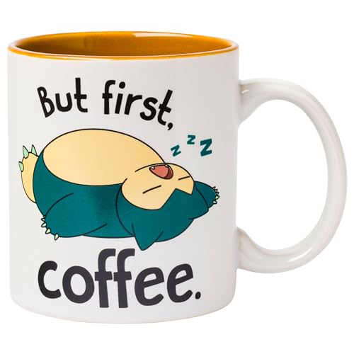 Silver Buffalo Pokemon Snorlax But First Coffee Keramikbecher, 590 ml von Silver Buffalo