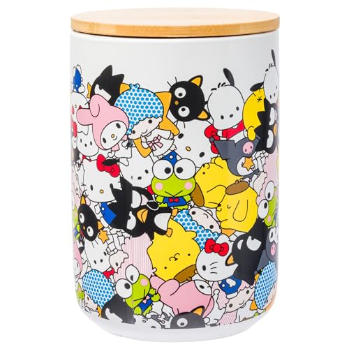 Silver Buffalo Sanrio Character Bunch Keksdose aus Keramik mit Bambusdeckel, 16,8 cm Silver Buffalo Sanrio Character Bunch Keksdose aus Keramik mit Bambusdeckel, 16,8 cm von Silver Buffalo