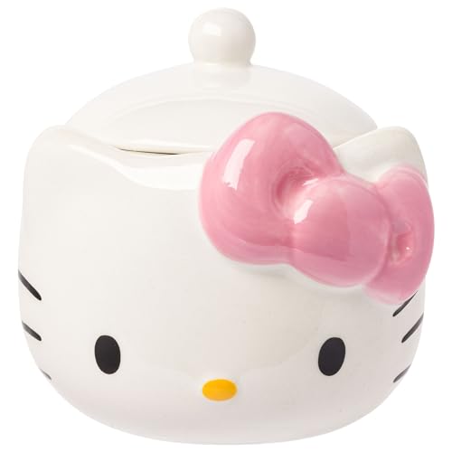 Silver Buffalo Sanrio Hello Kitty 3D-geformte Keramikdose für Kekse, Snacks, Süßigkeiten (XS) von Silver Buffalo