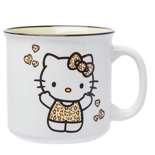 Silver Buffalo Sanrio Hello Kitty Leopard Outfit Keramik Camper Tasse, 590 ml Silver Buffalo Sanrio Hello Kitty Leopard Outfit Keramik Camper Tasse, 590 ml von Silver Buffalo