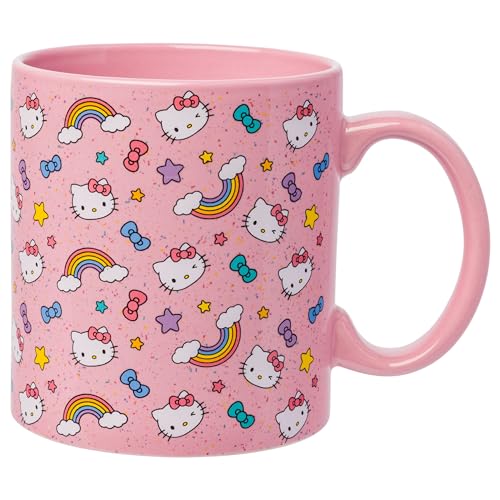 Silver Buffalo Sanrio Hello Kitty Skurrile Pastell-Tasse mit Sternen, Regenbogen und Schleifen, 590 ml Silver Buffalo Sanrio Hello Kitty Skurrile Pastell-Tasse mit Sternen, Regenbogen und Schleifen, 590 ml von Silver Buffalo