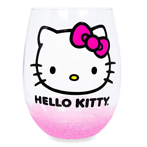 Silver Buffalo Sanrio Hello Kitty Weinglas ohne Stiel, Fassungsvermögen: 590 ml von Silver Buffalo