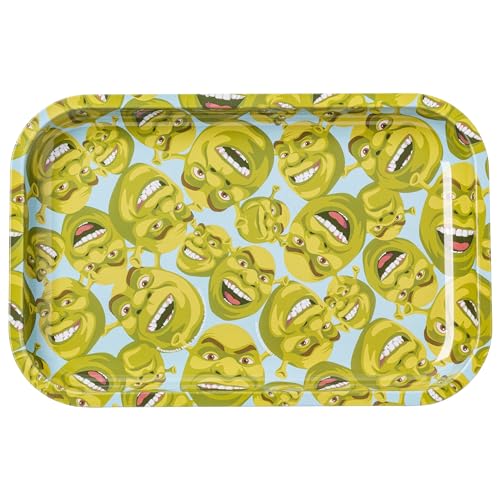 Silver Buffalo Shrek Blechtablett mit Gesichtsmuster, 27,9 x 17,8 cm von Silver Buffalo